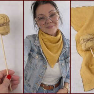 Rózsából kendő(okker sárga)